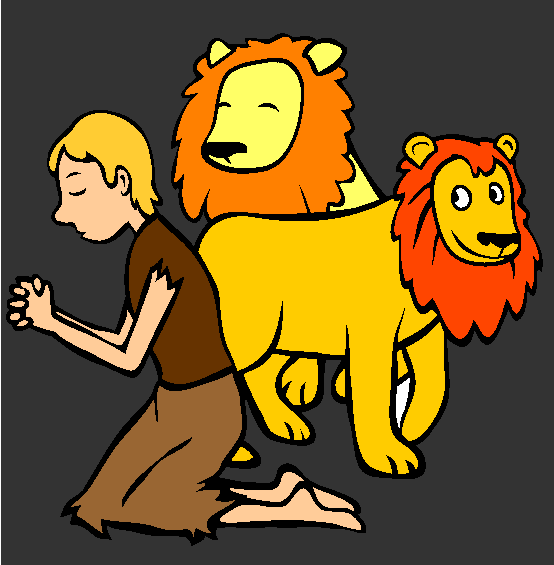 Daniel In The Lions Den Coloring Page