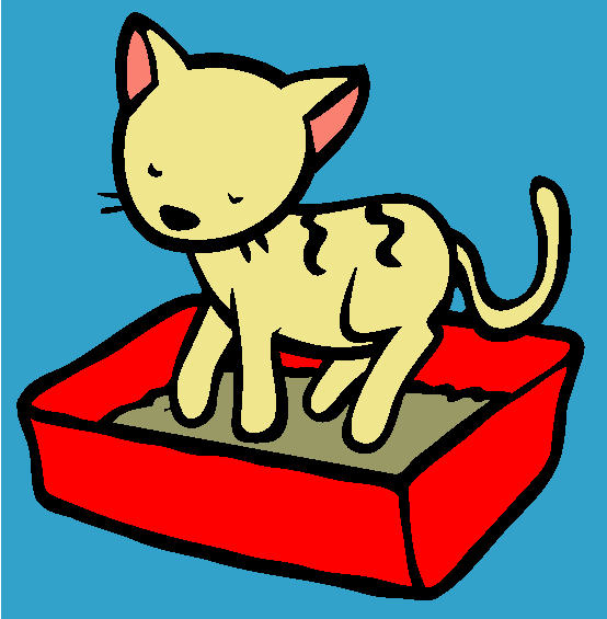 Cat Litter Coloring Page