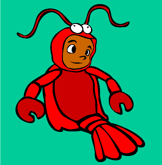 Lobster Costume Coloring Page