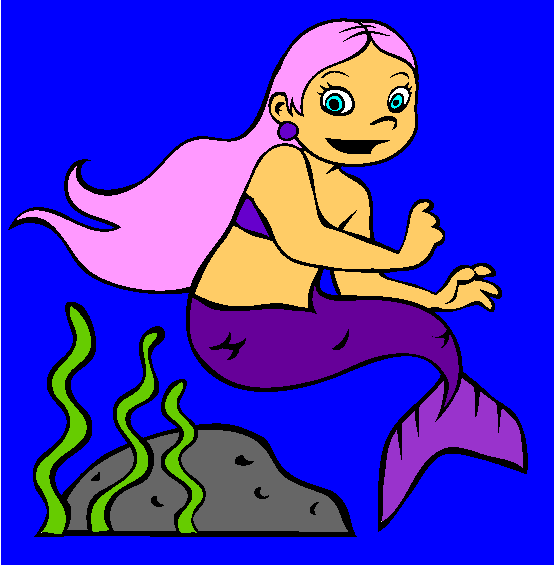 Little Mermaid Girl Coloring Page
