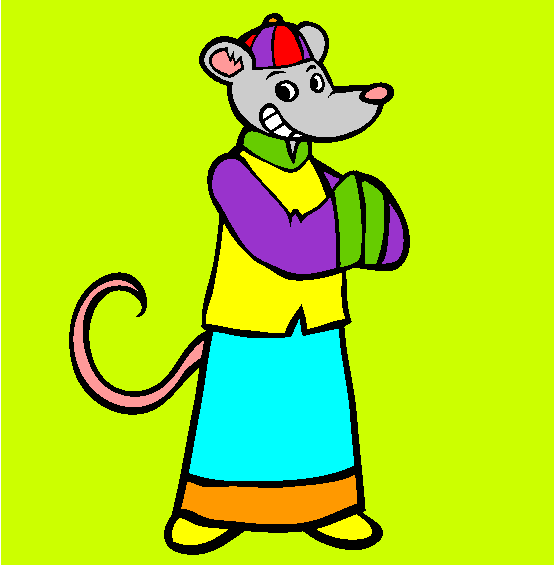 Chinese Rat Coloring Page