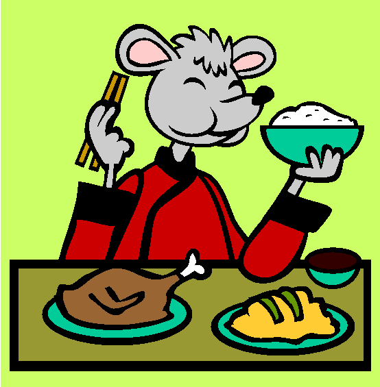 Chinese Rat Chef Coloring Page