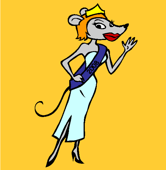 Chinese Beauty Rat Coloring Page