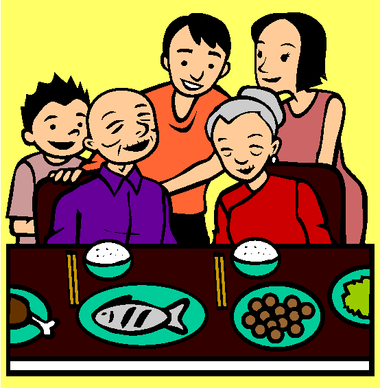Reunion Dinner Coloring Page