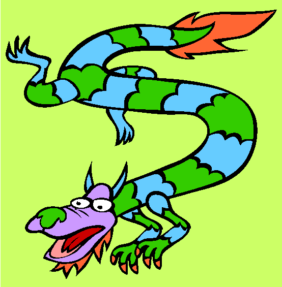Year of the Dragon Coloring Page