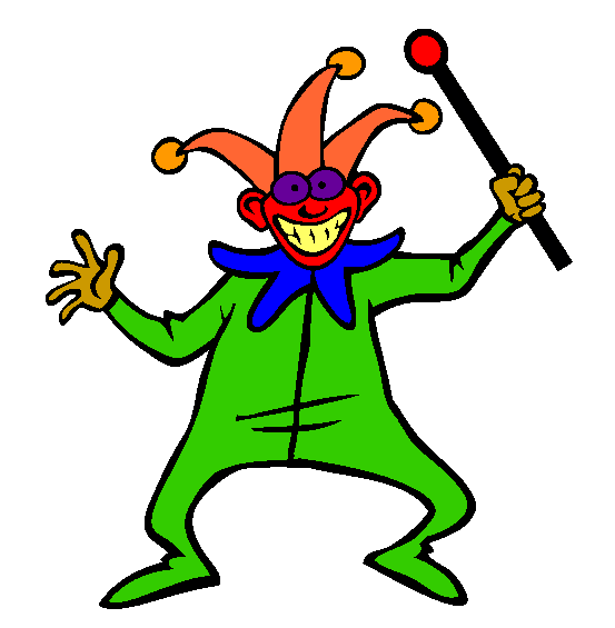 Jester and Baton Coloring Page