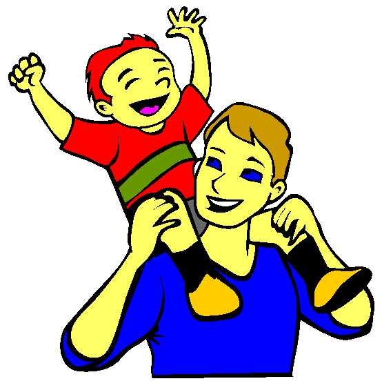 Child Piggyback Coloring Page