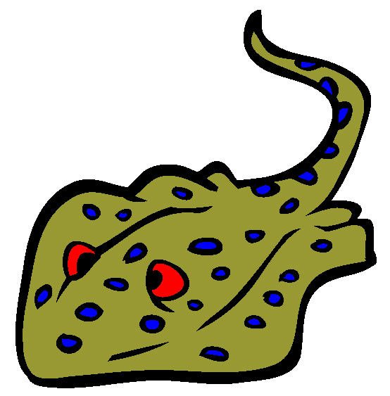 Blue Spotted Stingray Coloring Page