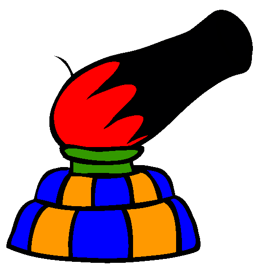 Circus Cannon Coloring Page