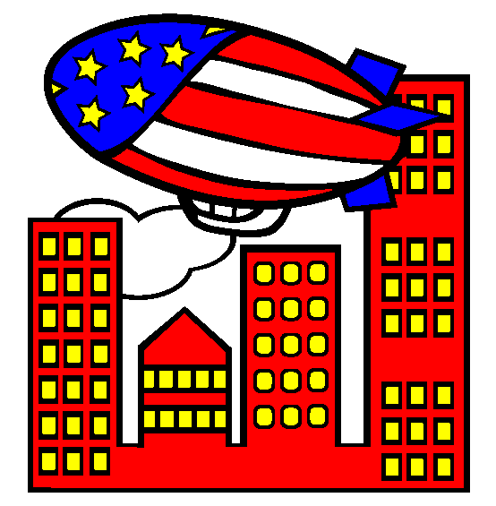 Blimp Coloring Page