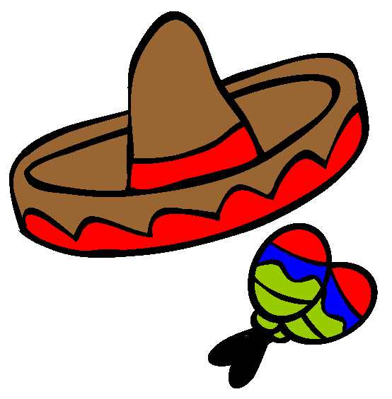 Sombrero and Maracas Online Coloring Page