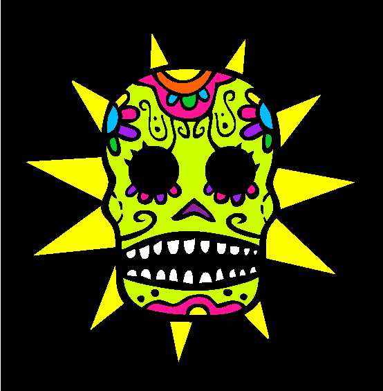 Sun Skull Coloring Page