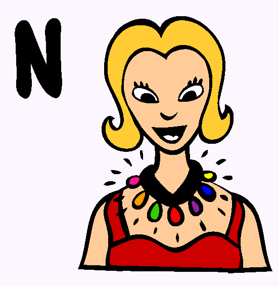 N Coloring Page