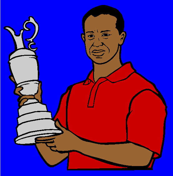 Tiger Woods Coloring Page