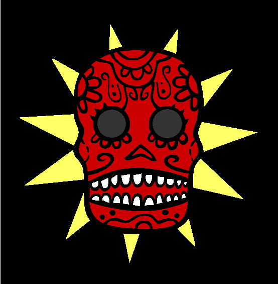 Sun Skull Coloring Page