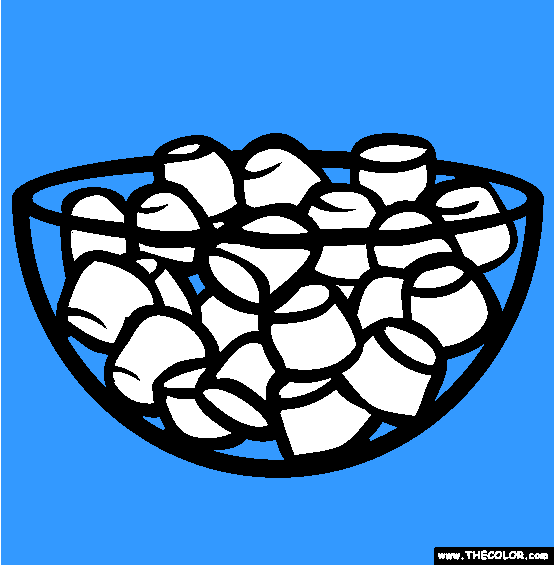 Marshmallows Coloring Page