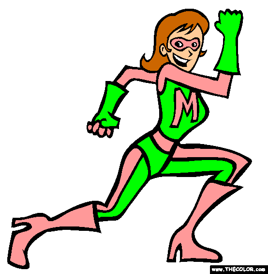 Super Mom Mothers Day Coloring Page