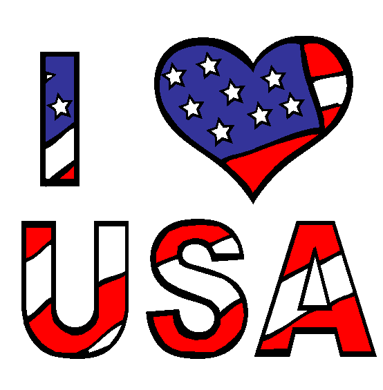 I Love USA Coloring Page