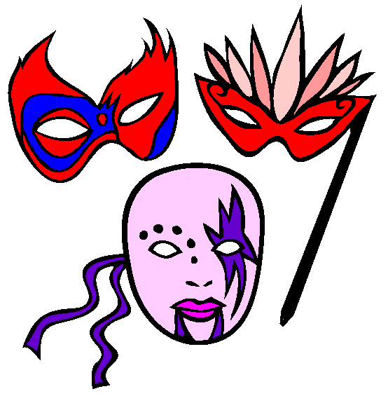 Masks Coloring Page