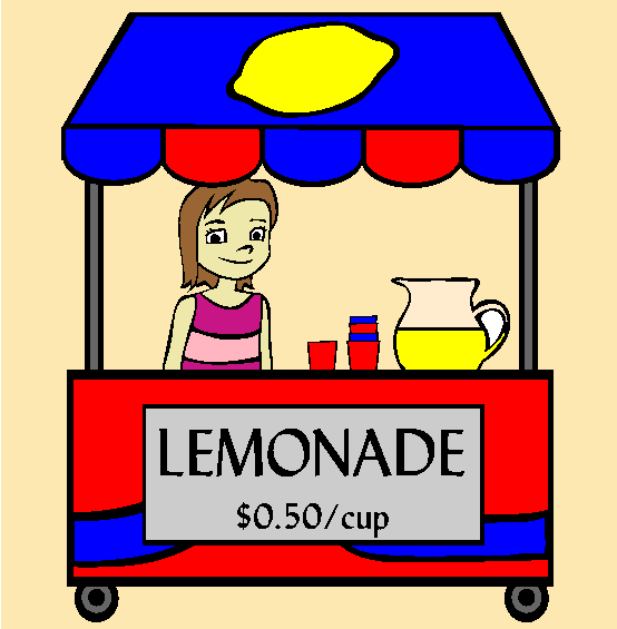 Lemonade Stand Coloring Page