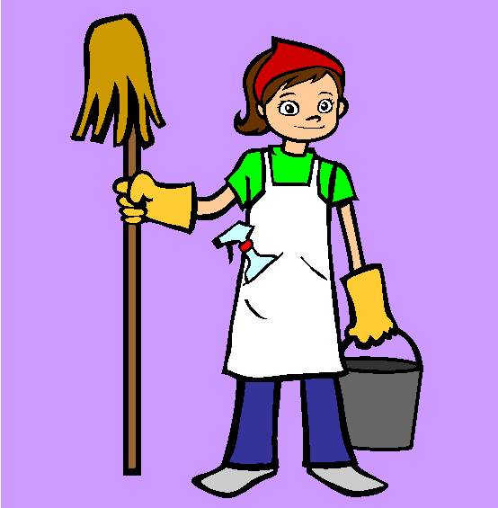 Spring Cleaning Coloring Page