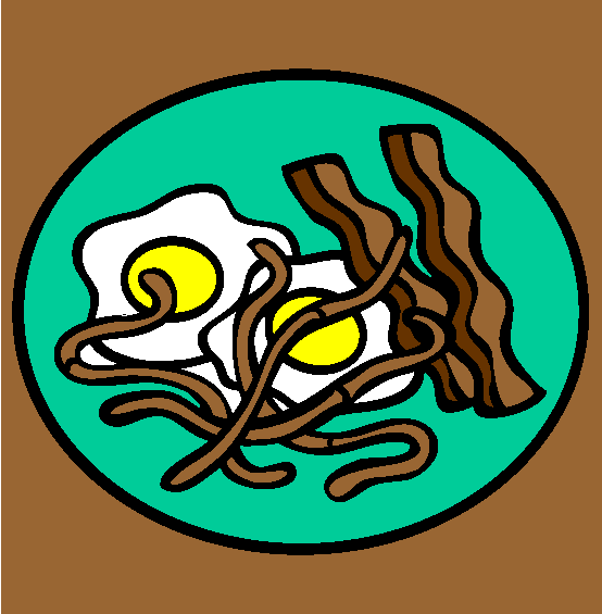 Eggs Bacon And Worms Coloring Page