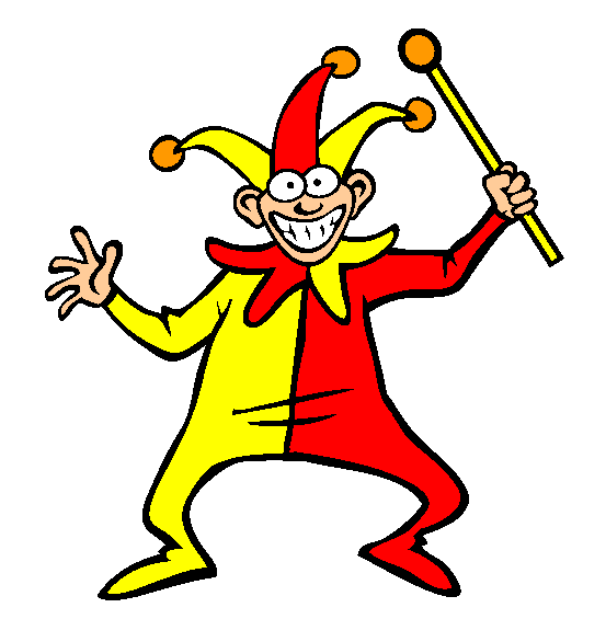 Jester and Baton Coloring Page