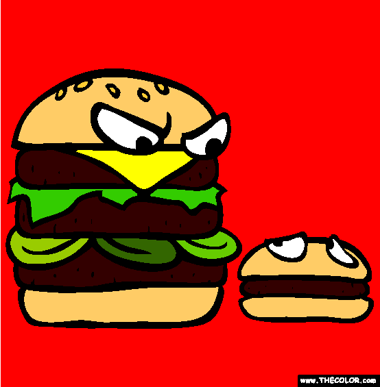 Burgers Coloring Page