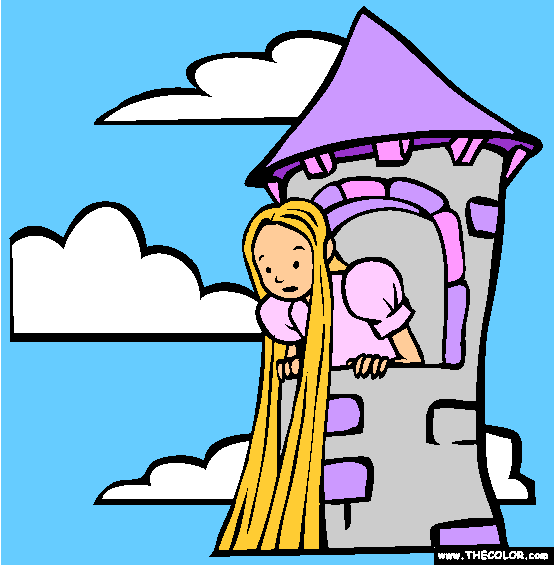Rapunzel Coloring Page