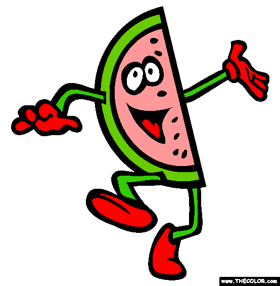 Watermelon Coloring Page