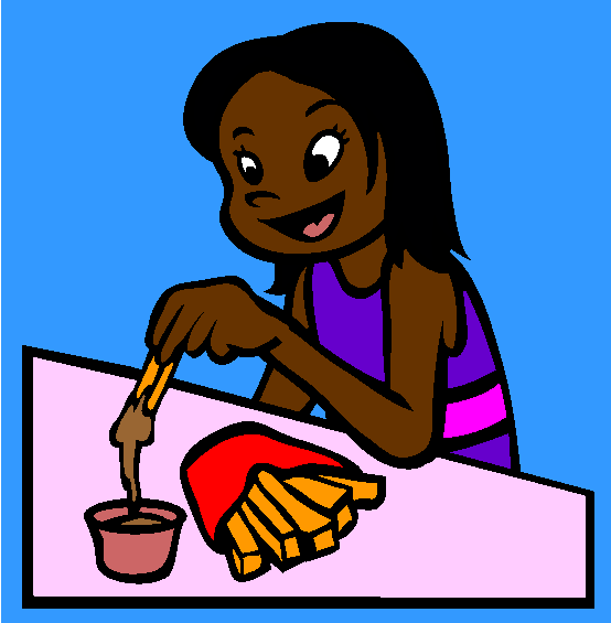 Chocolate Fries Coloring Page