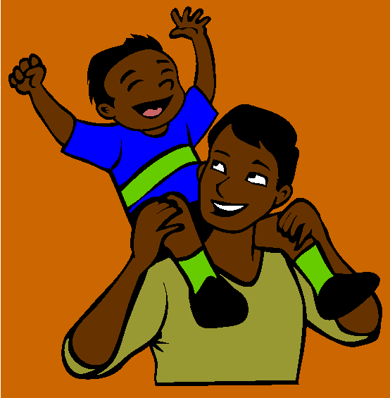 Child Piggyback Coloring Page