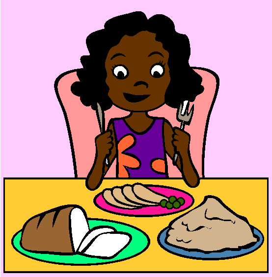 Easter Dinner Coloring Page
