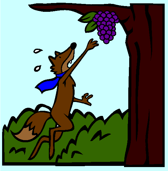 The Fox And The Grapes Coloring Page