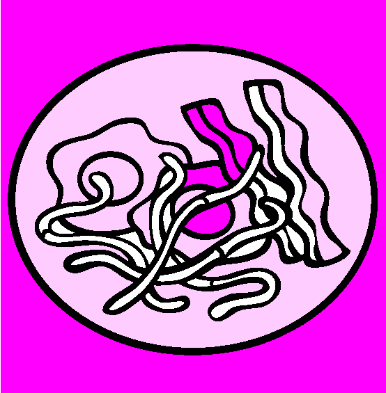 Eggs Bacon And Worms Coloring Page