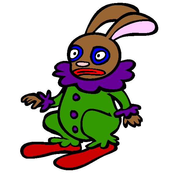 Bunny The Clown Coloring Page
