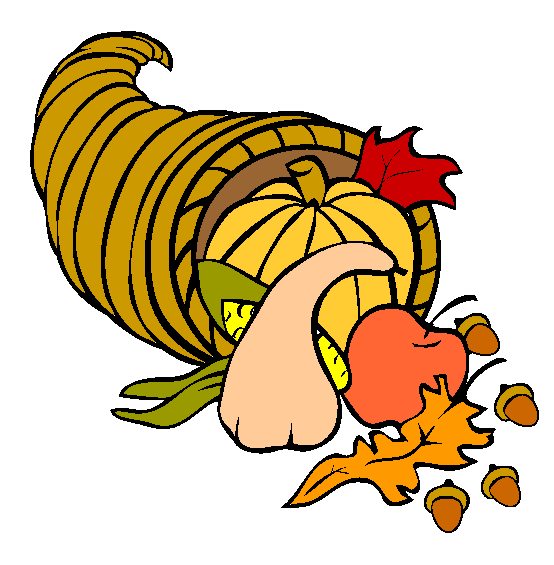 Thanksgiving Cornucopia Online Coloring Page