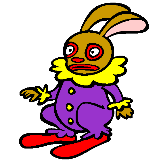Bunny The Clown Coloring Page