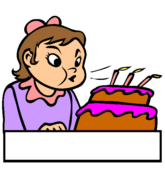 Blowing Candles Coloring Page