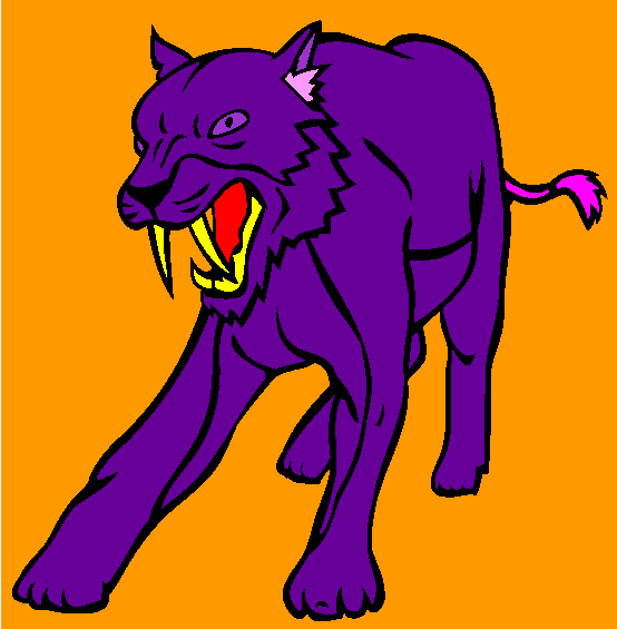 Sabertooth Cat Coloring Page