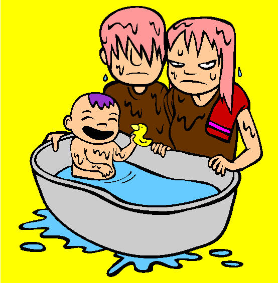 Bath Time Coloring Page