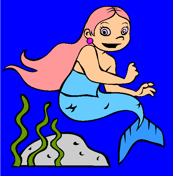 Little Mermaid Girl Coloring Page