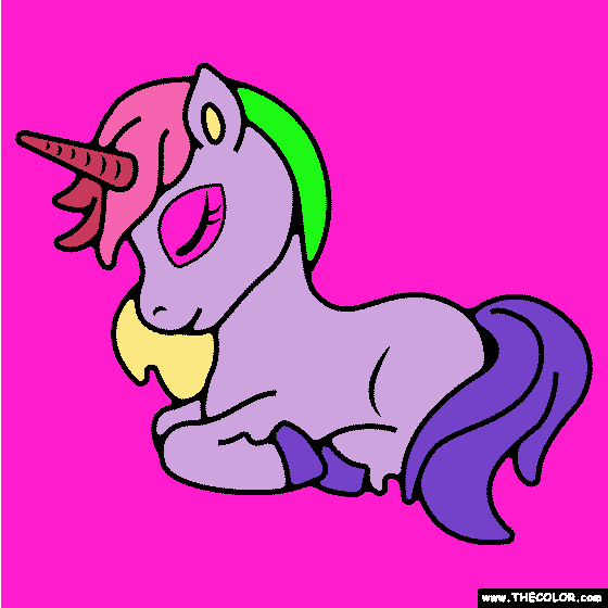 Baby Unicorn Coloring Page
