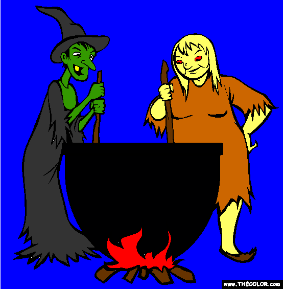 Witches Brew Cauldron Coloring Page