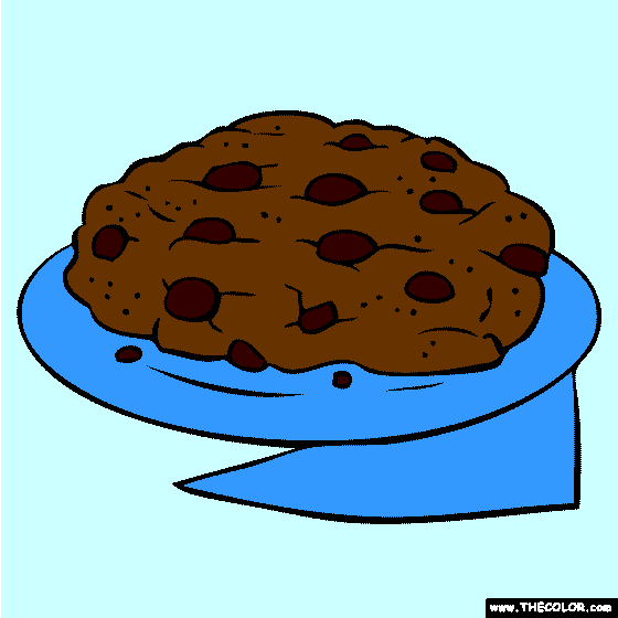 Chocolate Chip Cookie Coloring Page
