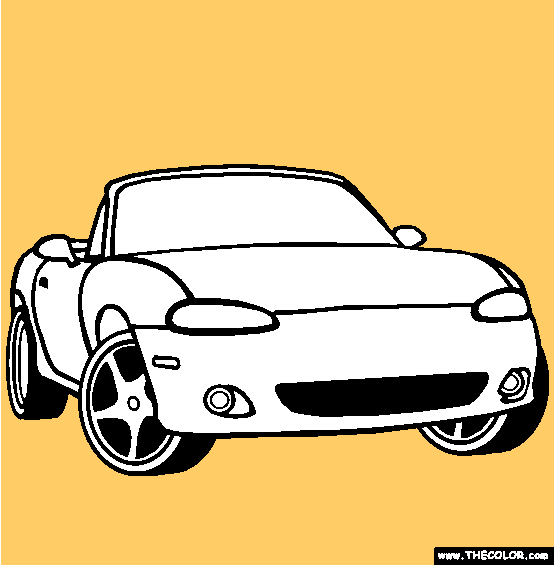 Mazda Miata Coloring Page