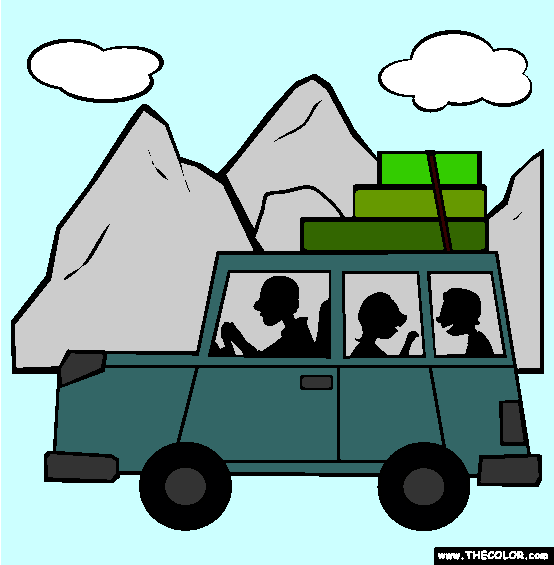 Road Trip Coloring Page