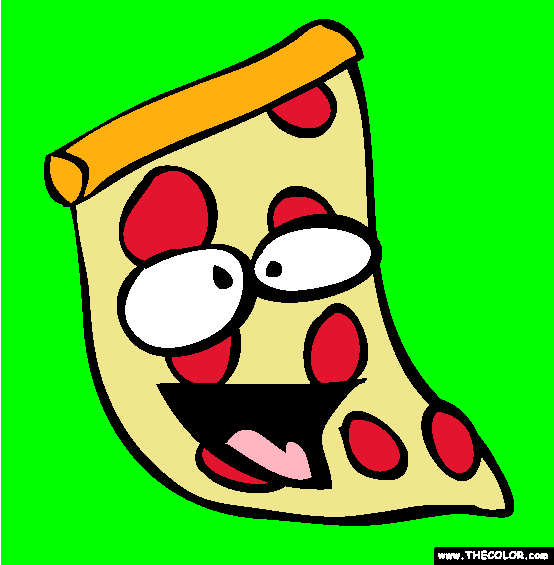 Pizza Coloring Page