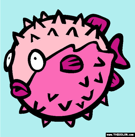 Puffer Fish Coloring Page