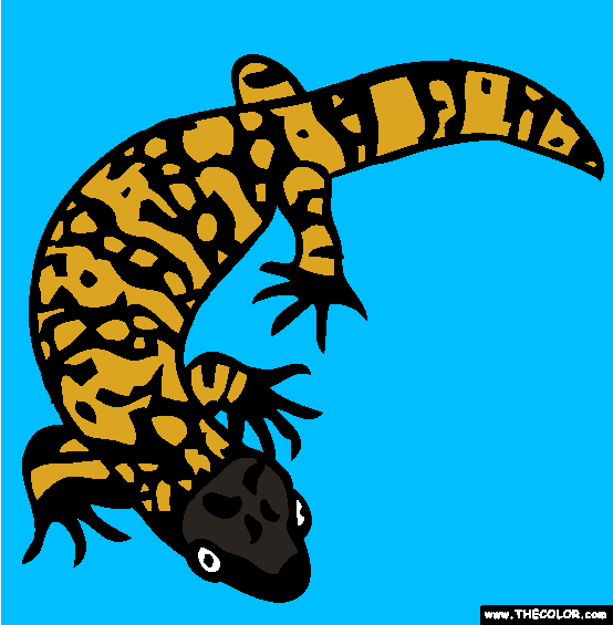 Gila Monster Coloring Page